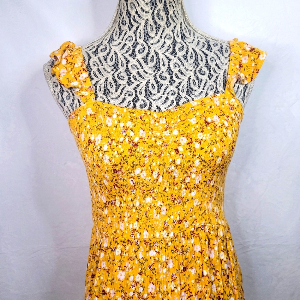 ✨️Yellow Floral Summer Dress